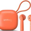 OMTHING - AirFree Pods Bluetooth Headphones, TWS, ENC Noise Cancellation, 25 Hour Battery, Wireless Charging, AAC Quality Sound, Orange