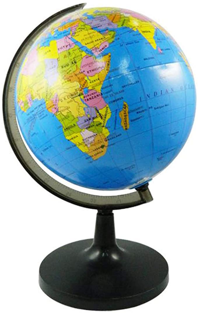 My Grace - world Globe | World Globe with Stand- Educational Learning Rotating Desktop Globe 18.2cm