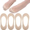 Ultra Low Cut No Show Socks Women Non Slip Cotton Liner Socks Hidden Invisible for Flats Boat Summer 4 Pairs