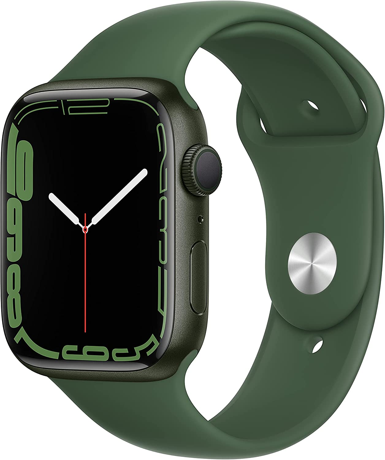 Apple Watch Series 7 (GPS, 45mm) - Green Aluminium Case, Clover Sport Band