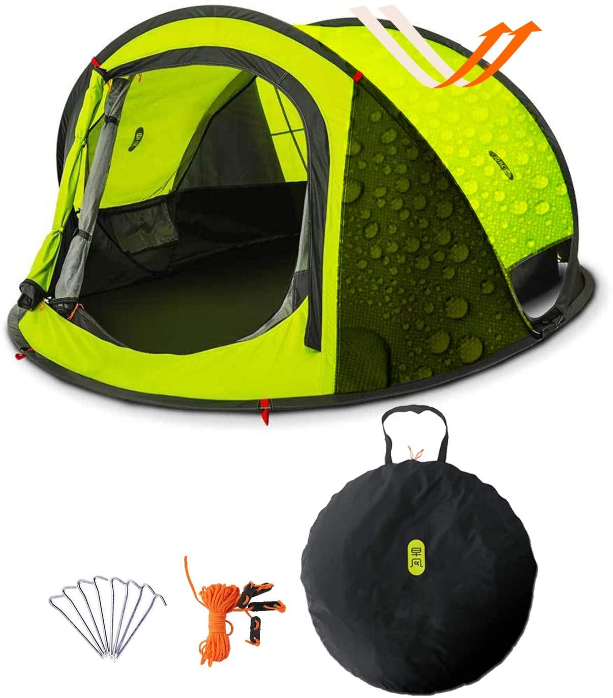 Pop Up Tent, Zenph Automatic 2-3 Persons Family Camping Tent, 3 Seconds Automatic Opening Waterproof Sun Shelter Automatic Instant Tents for Outdoor Hiking