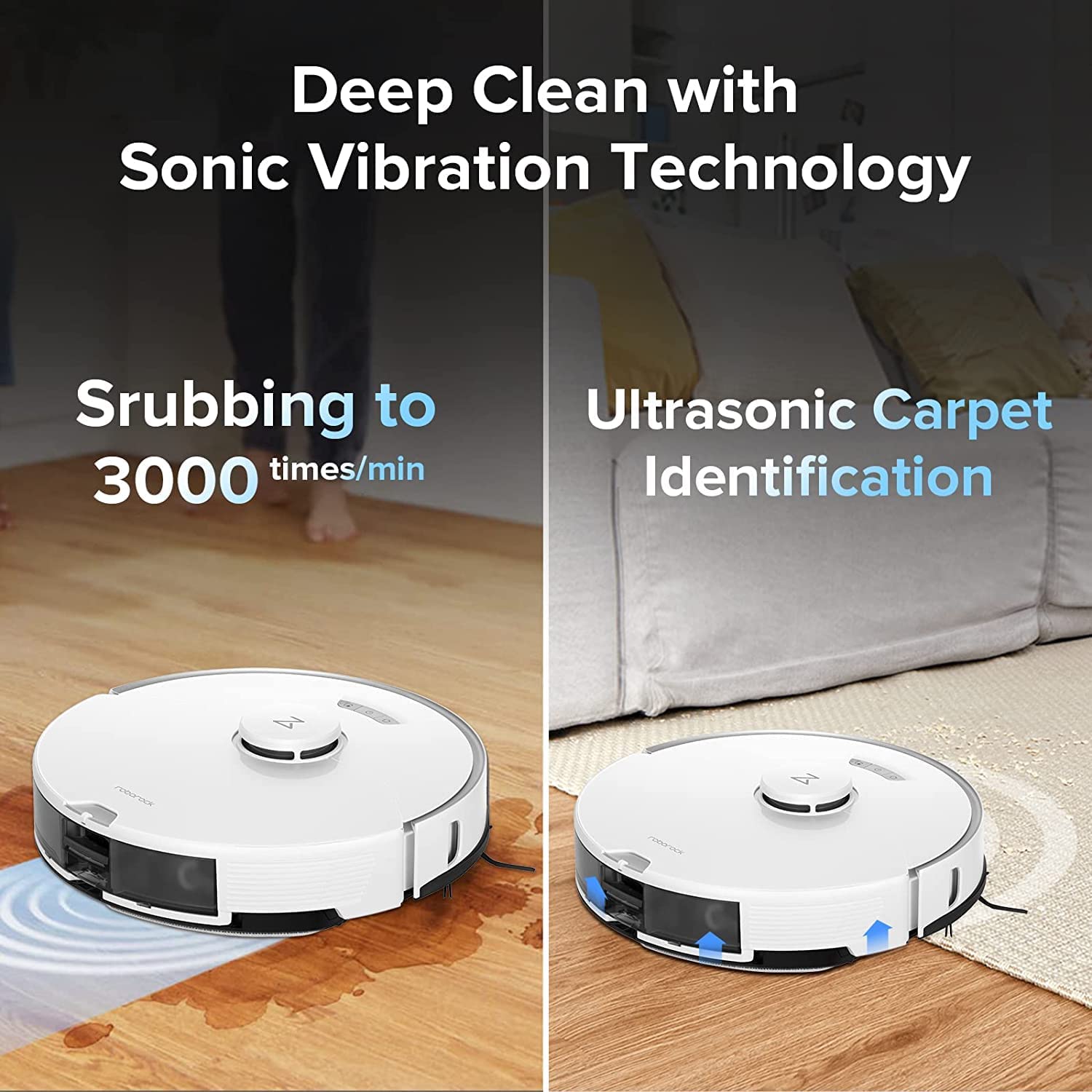 Roborock S7 Pro Ultra 5100Pa Vacuum Cleaner Robot with Self-Washing/Self-Refilling/Self-Emptying/Self-Cleaning Dock, Robot Vacuum Cleaner Connected by Alexa/App 3D Mapping