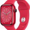 New Apple Watch Series 8 GPS 41mm (PRODUCT)RED Aluminum Case with (PRODUCT)RED Sport Band - Regular