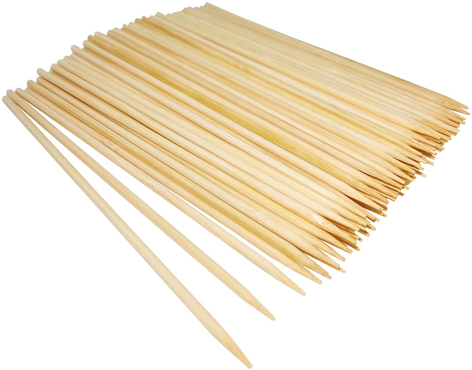 Natural Bamboo Skewers, Wooden Skewers, Skewer Sticks, kebab Sticks, Short Skewers,Wooden Kebab Skewers -Skewers for Fruit Kabobs,Appetizer, Chocolate Fountain, Cocktail More Food,(12-Inch(100pcs))