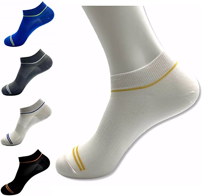 FABRIK Men's Low Cut Athletic Cotton Cushion Ankle Socks with Sports Tab (Free Size)