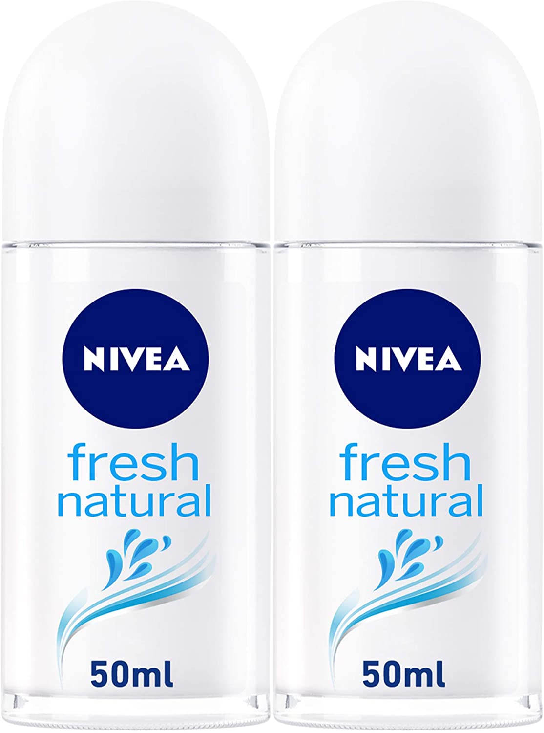 NIVEA Deodorant Roll-on for Women, Fresh Natural Ocean Extracts, 2x50ml