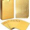 Gold Foil Plastic Card Pvc Waterproof 24k Table Game Playing Cards Deck Gift Thickened Card, Matte Touch