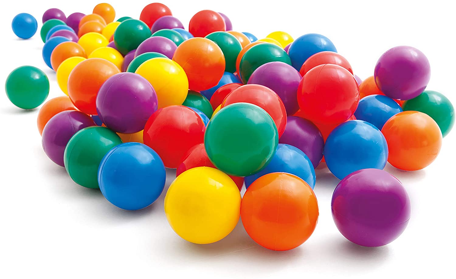 Intex Plastic Balls For Pools, 100 Coloured Balls, Diameter 6.5 cm
