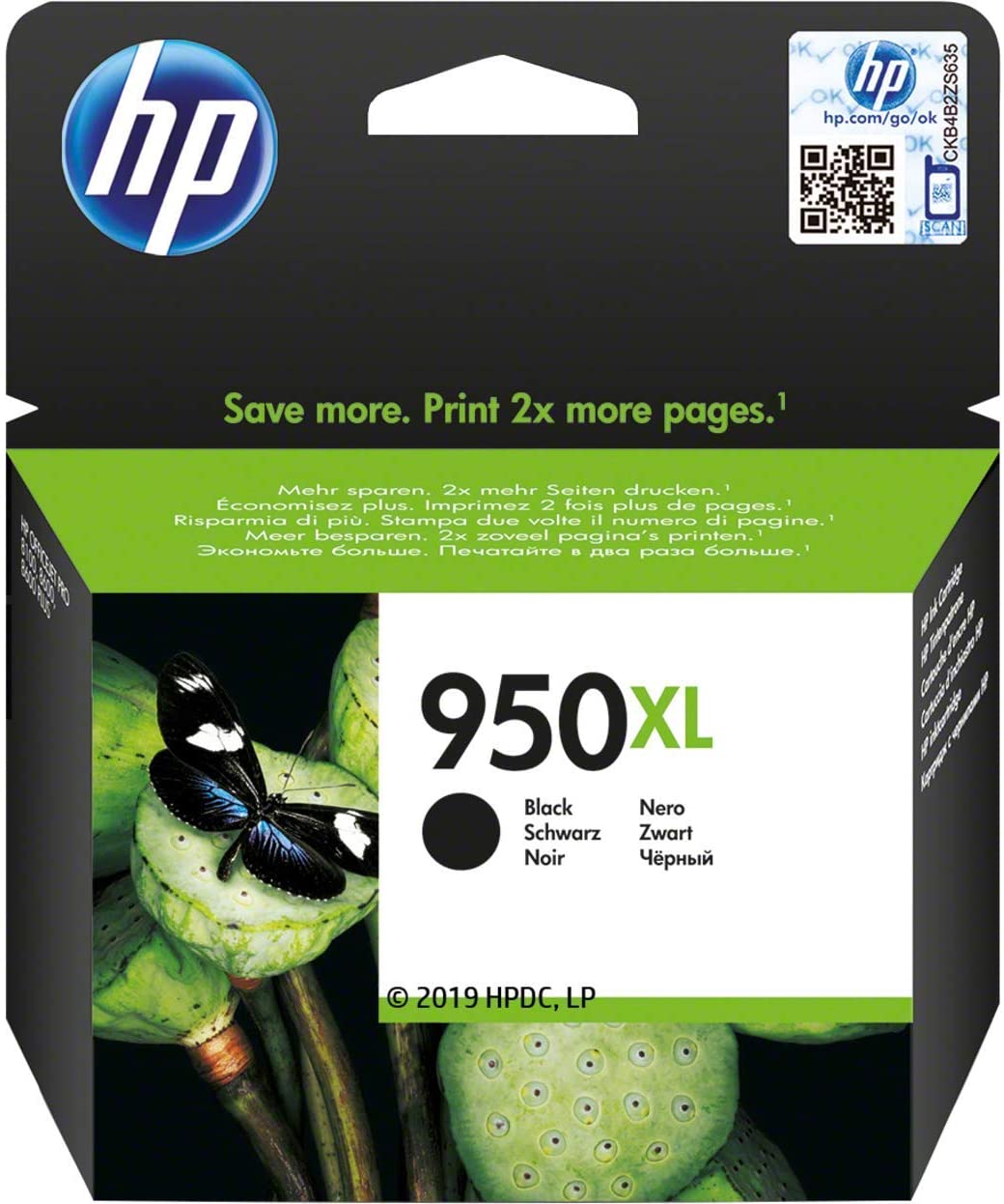 HP 950XL High Yield Black Original Ink Cartridge [CN045AE] | Works with HP OfficeJet Pro 251, 276, 8100, 8600, 8610, 8620, 8640 Printers