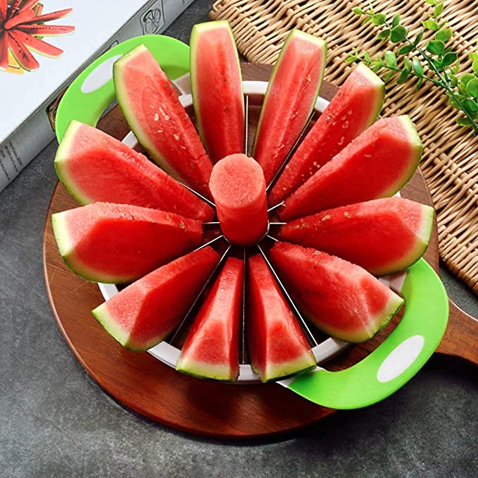 Stainless steel Water Melon Slicer, Fruit Melon Cantaloupe Slicer Watermelon Divider, Stainless Cutter, Ball Shape Kitchen Tools-Large Size by D.L.S
