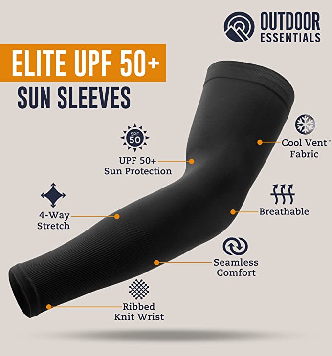 UV Sun Protection Compression Arm Sleeves - Tattoo Cover Up - Cooling Athletic Sports Sleeve for Football, Golf & Volleyball, 3 Pairs Black, White, Gray - Buy Online at Best Price in UAE - Qonooz