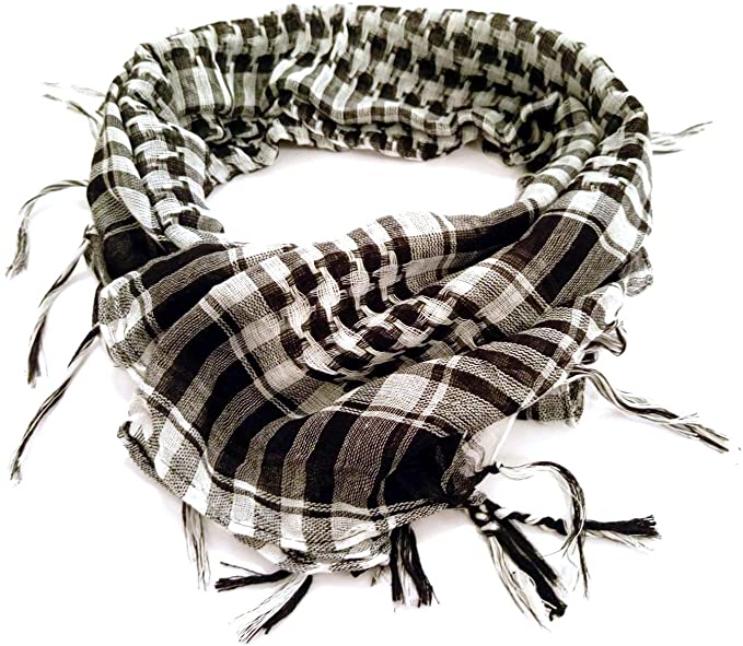 Arabic Shemagh Scarf - Black and White