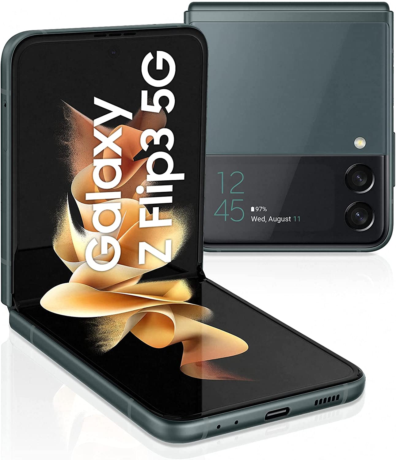 Samsung Galaxy Z Flip3 5G Single SIM and e-SIM Smartphone, 128GB Storage and 8GB RAM, Green