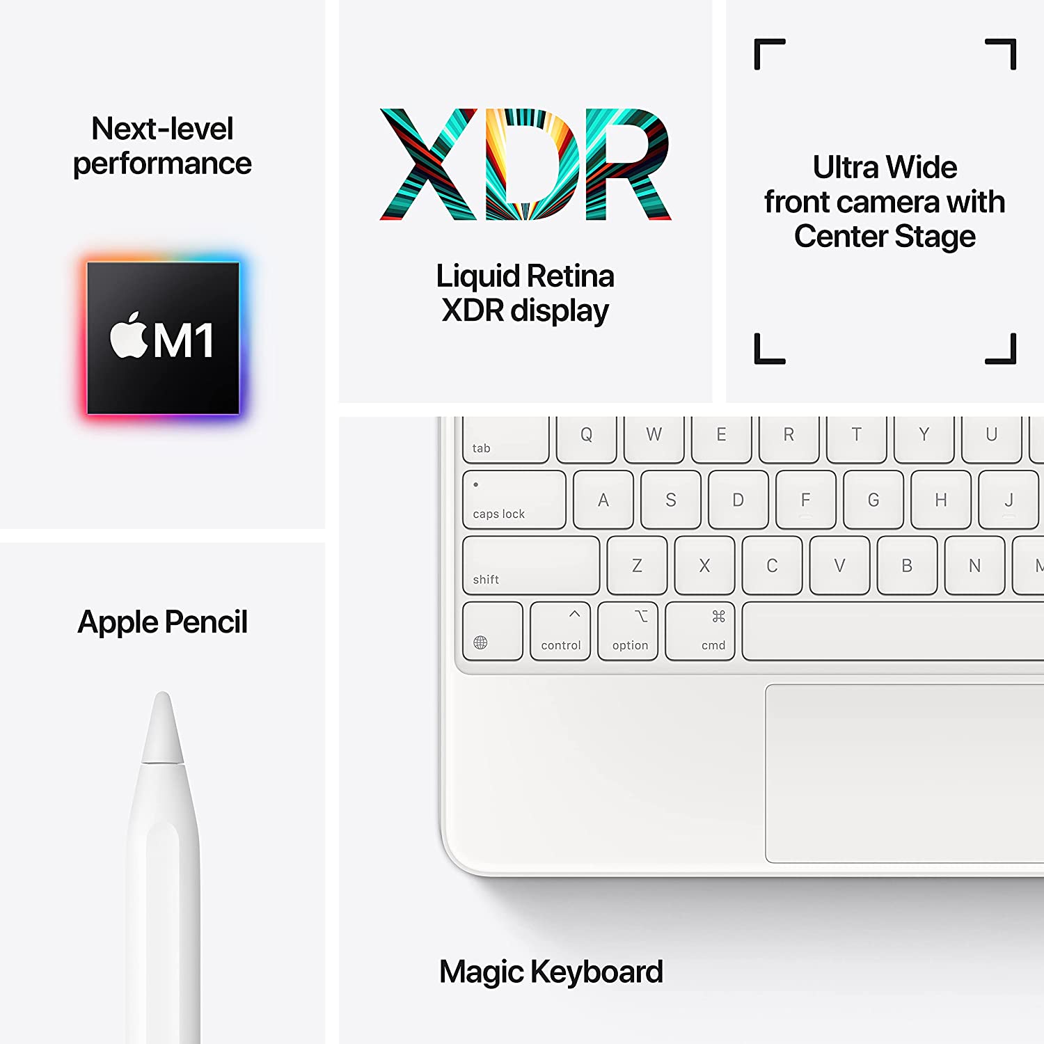 2021 Apple iPad Pro (12.9-inch, Wi-Fi, 256GB) - Silver (5th Generation)