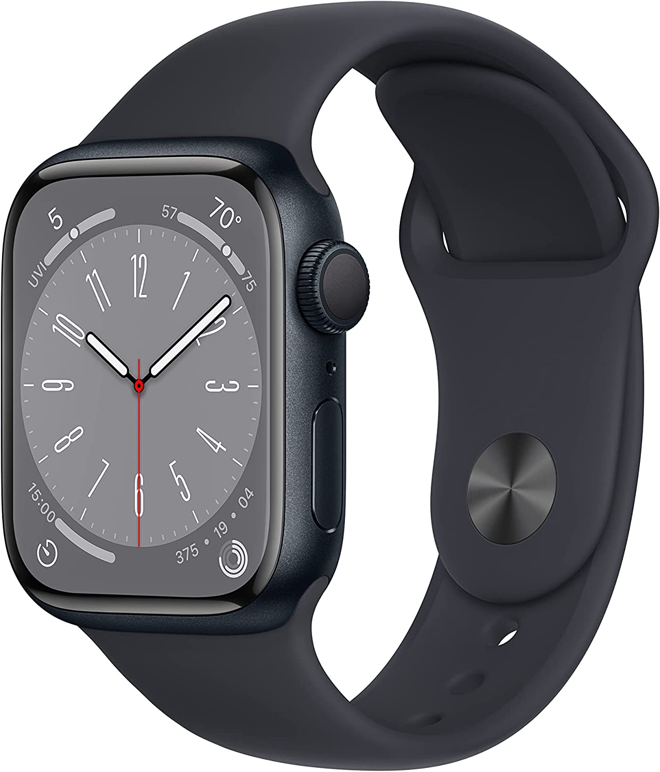New Apple Watch Series 8 GPS 41mm Midnight Aluminum Case with Midnight Sport Band - Regular