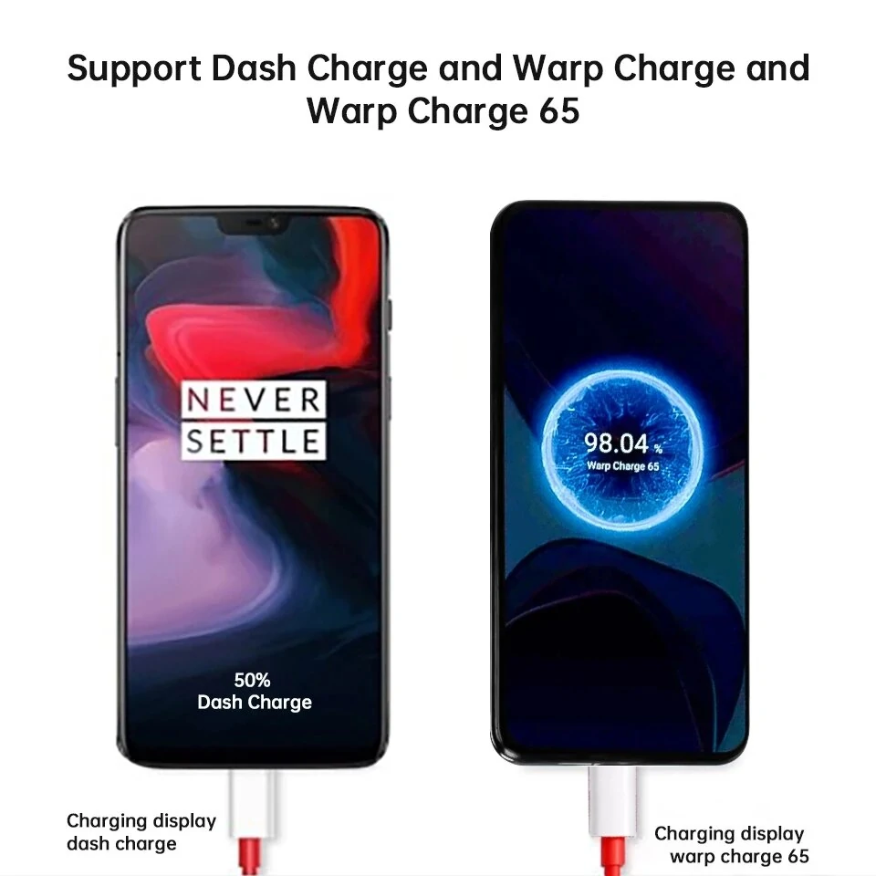 OnePlus Warp Charge 65W Power Fast Charging Charger Adapter US Plug PPS PD for OnePlus 8T OnePlus 8 Pro/8/7T Pro - White