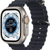 New Apple Watch Ultra GPS + Cellular, 49mm Titanium Case with Midnight Ocean Band