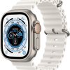 New Apple Watch Ultra GPS + Cellular, 49mm Titanium Case with White Ocean Band