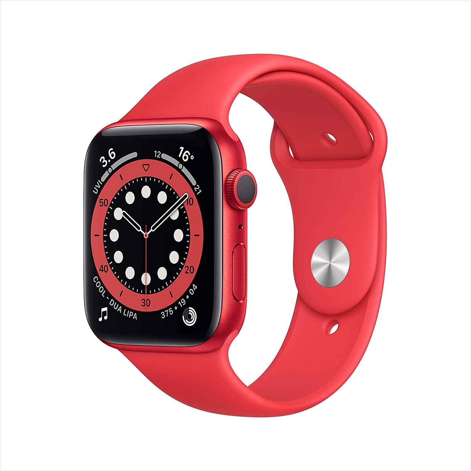 Apple Watch Series 6 (GPS, 44mm) - PRODUCT(RED) - Aluminum Case with PRODUCT(RED) - Sport Band
