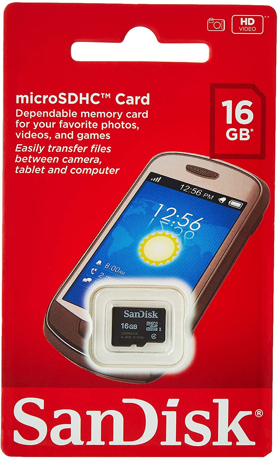 Sandisk 16GB MicroSDHC C4 Memory Card - SDSDQM-016G-B35A