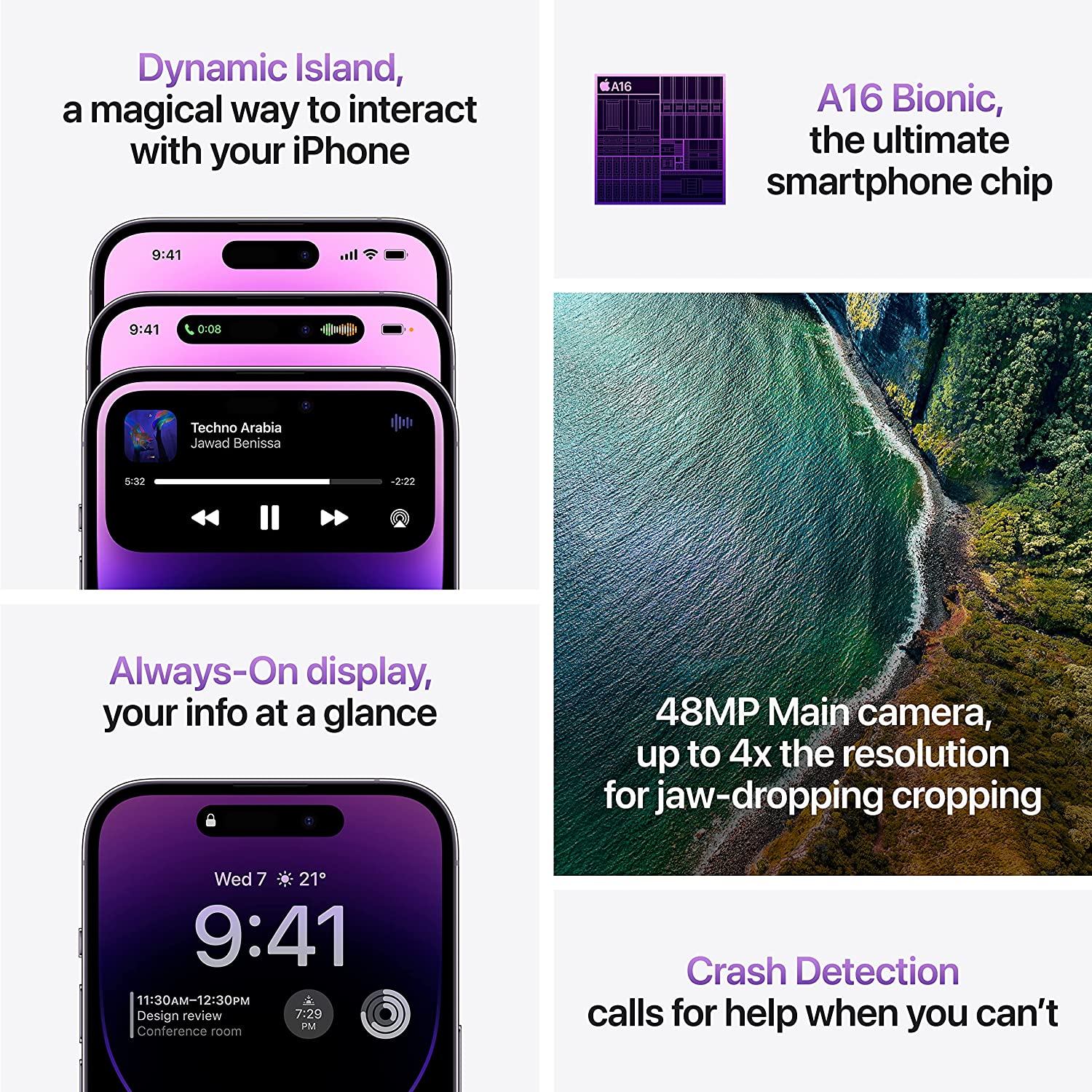 New Apple iPhone 14 Pro (128 GB) - Deep Purple