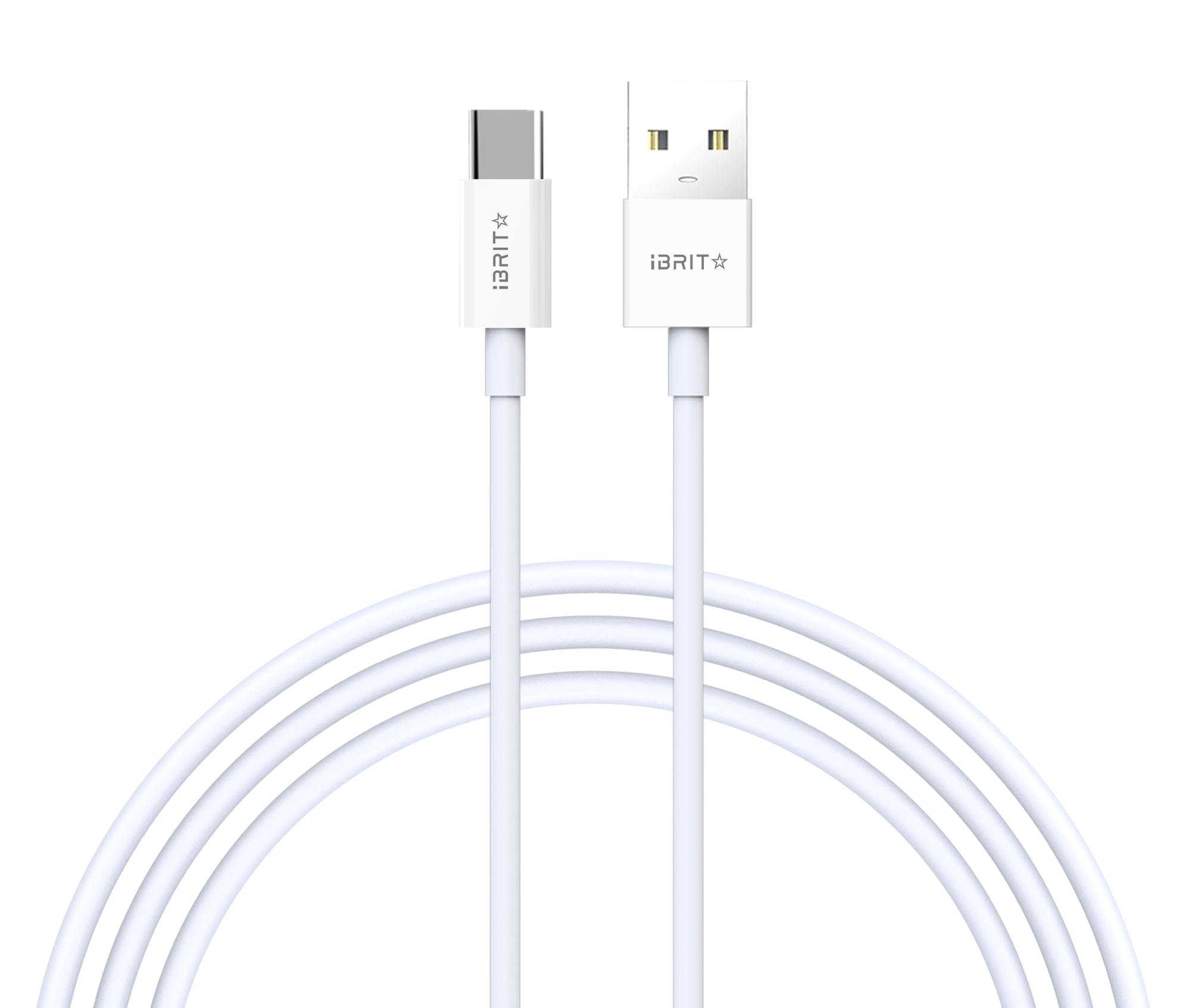 iBRiT Alpha AM Micro USB Cable White Four core Charging Cable