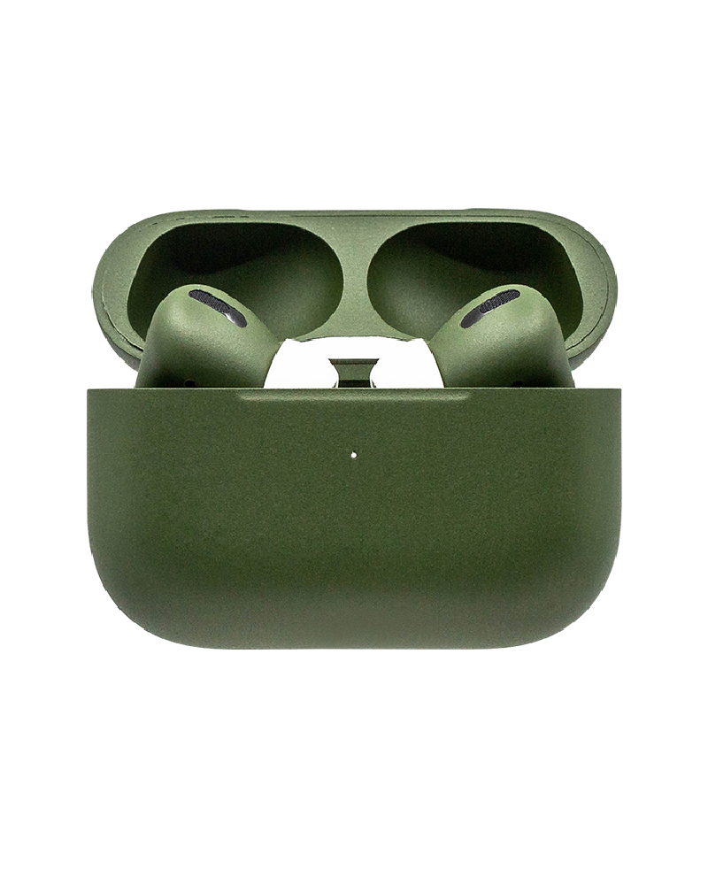 Caviar Customized AirPods Pro Full Paint Automotive Grade Scratch Resistant Paint Matte, ARMY GREEN