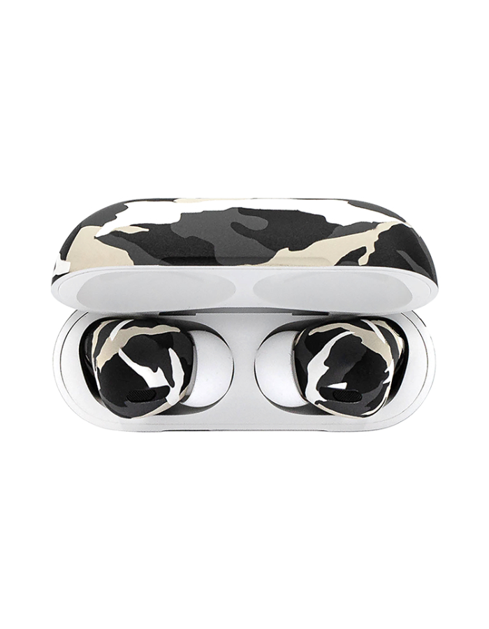 Caviar Customized Airpods Pro (2nd Generation) Automotive Grade Scratch Resistant Paint Glossy Camouflage Black