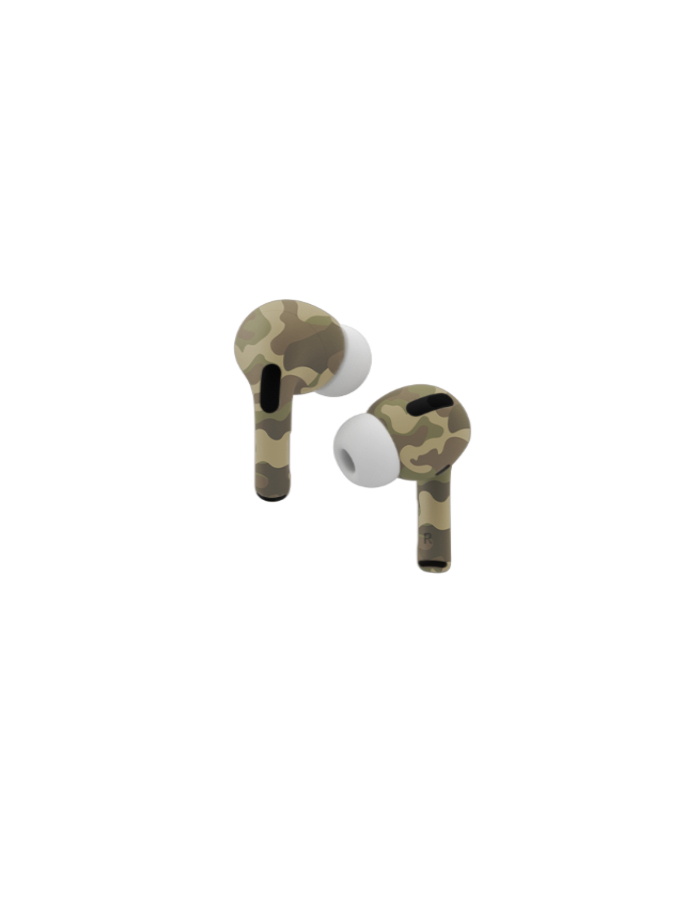 Caviar Customized Airpods Pro (2nd Generation) Automotive Grade Scratch Resistant Paint Matte Camouflage Brown