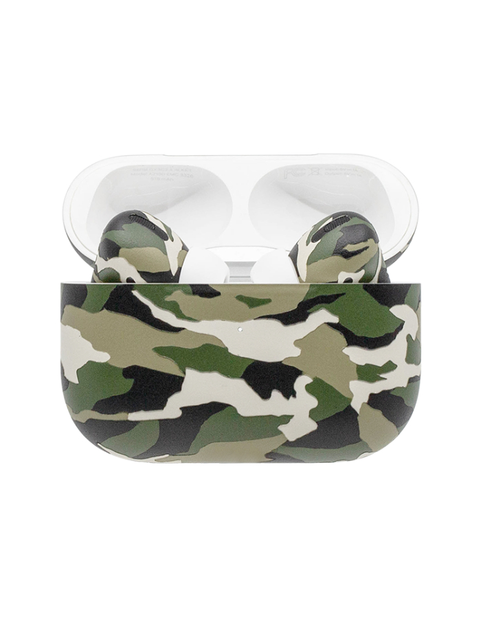 Caviar Customized Airpods Pro Automotive Grade Scratch Resistant Paint Camouflage Glossy, Green