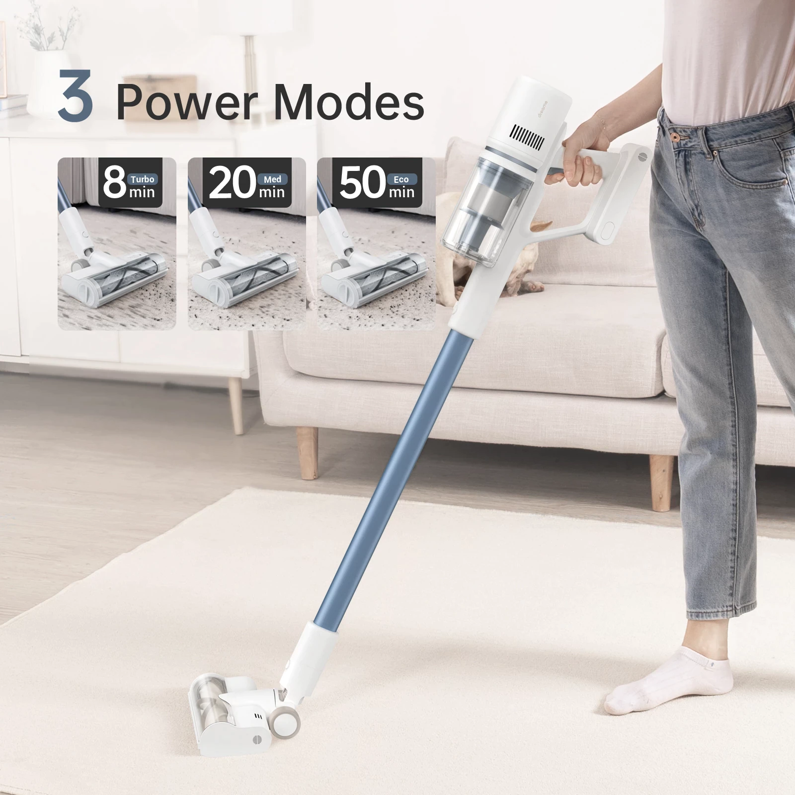 Dreame P10 Handheld Cordless Vacuum Cleaner 20kPa Home Appliances LED Display Dust Collector Floor Carpet Aspiradora For Home