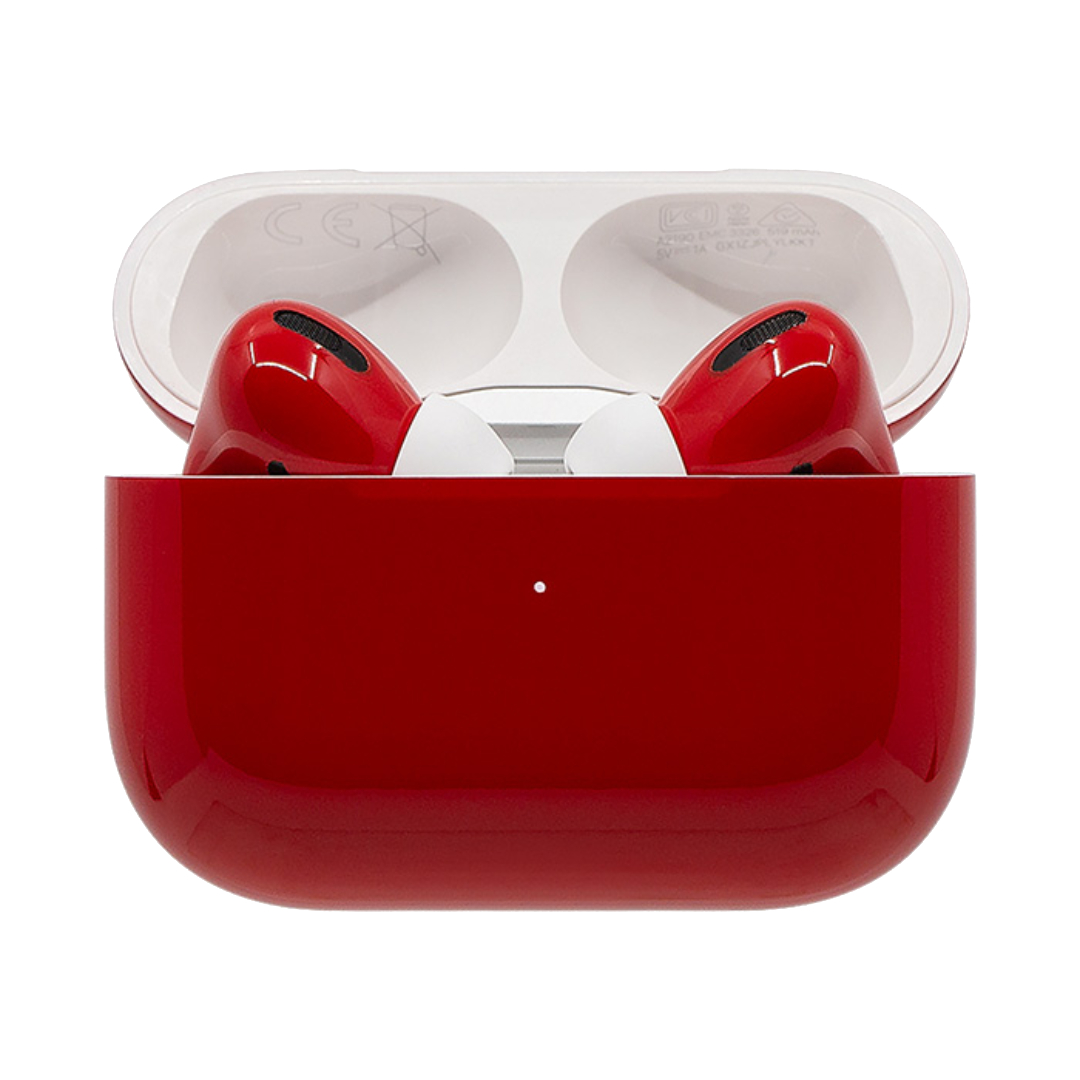 Caviar Customized Airpods Pro (2nd Generation) Automotive Grade Scratch Resistant Paint Glossy Ferrira Red