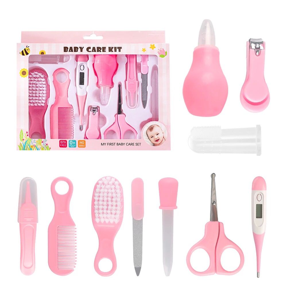 Baby Care 10-piece Grooming Kit - Pink