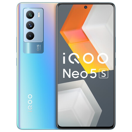 VIVO iQOO Neo 5S 8GB RAM 128GB ROM 5G Mobile Phone Snapdragon 888 6.62"120Hz AMOLED 4500mAh Battery 66W Fast Charge OTA Update NFC OTG, Blue