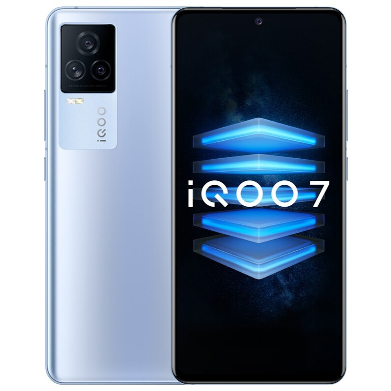 iQOO 7 5G Smartphone 8+128 GB Snapdragon 888 120W Dash Charging 120Hz Refresh Rate Android 11 4000mAh Battery Cell Phone - Blue