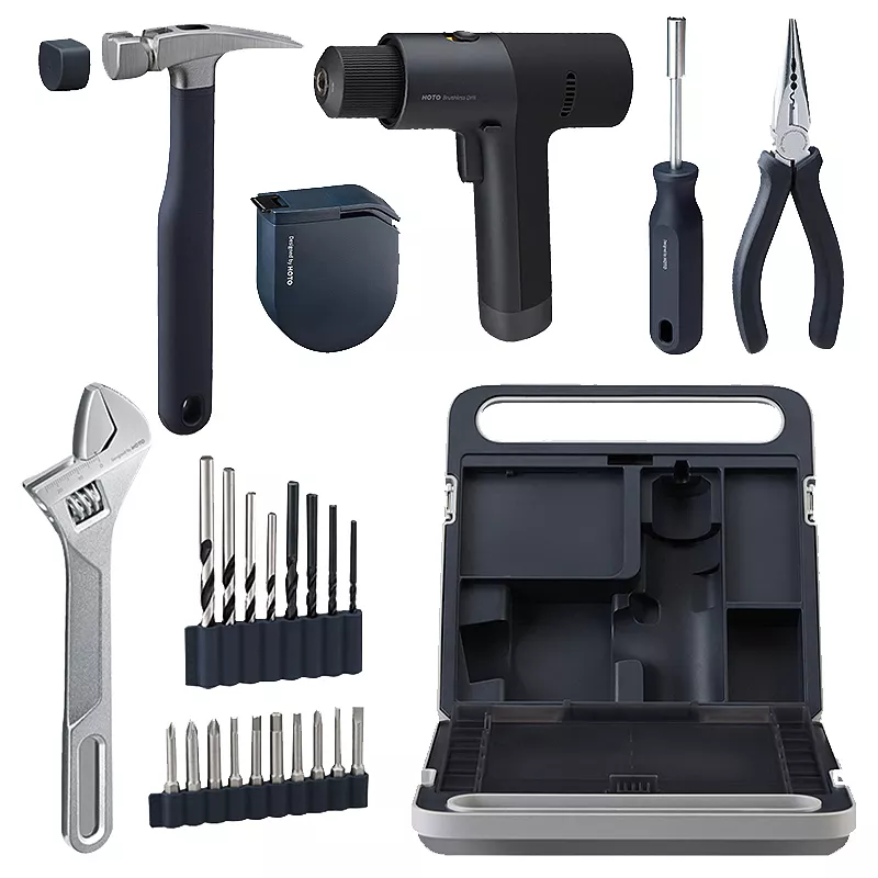 Xiaomi Youpin HOTO 12V Electric Drill Tool Box Hybrid Repair Tool Kit Home Installation Hand Power Tool Kit Sewing Pliers