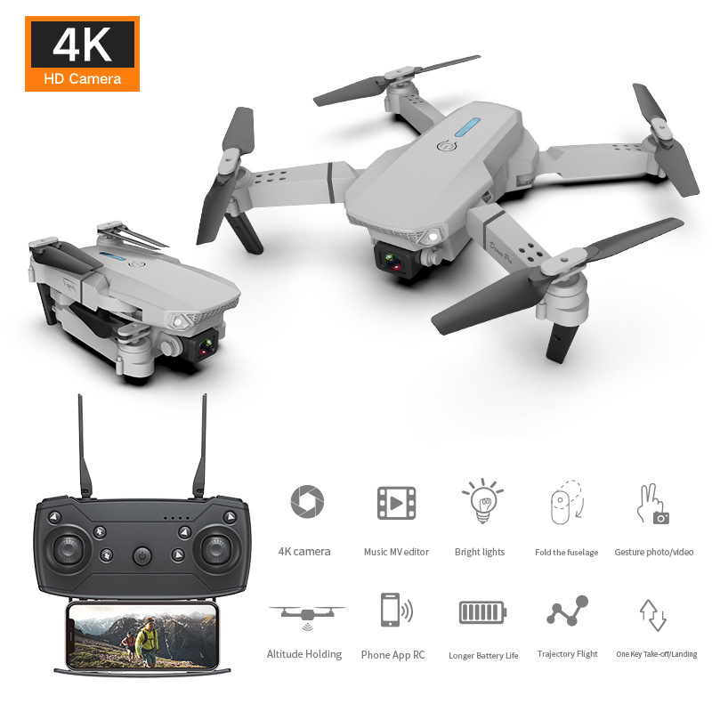 Xiaomi 4K HD Drone Aerial Camera Smart Follow Remote Control Professional Drone and Camera R8, Gray