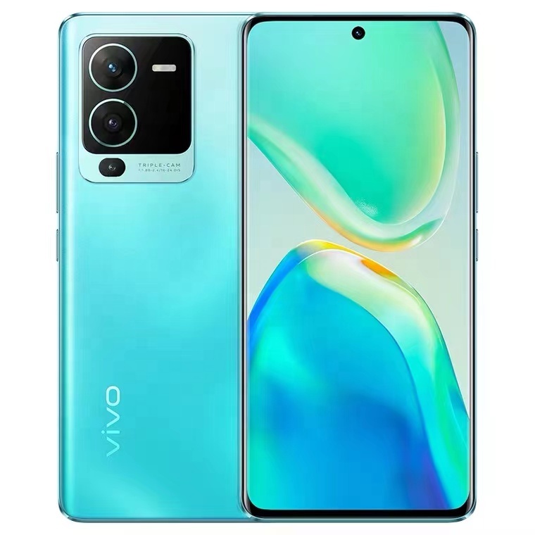 VIVO S15 Pro 8GB RAM 256GB ROM 5G Cell Phone Dimensity 8100 6.56 Inch AMOLED 120Hz 50MP Camera 4500mAh 80W Fast Charge NFC, Blue