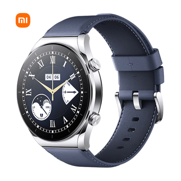 Xiaomi Mi Watch S1 GPS Smartwatch 1.43" AMOLED Sapphire Display Blood Oxygen Wireless Charging Heart Rate 5ATM Waterproof Watch, Blue