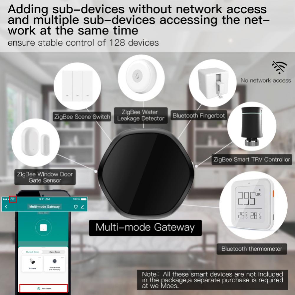 Tuya Zigbee Smart Gateway hub 3 In 1 Multimodal IR Remote Controller Voice Control Compatible with Alexa Google