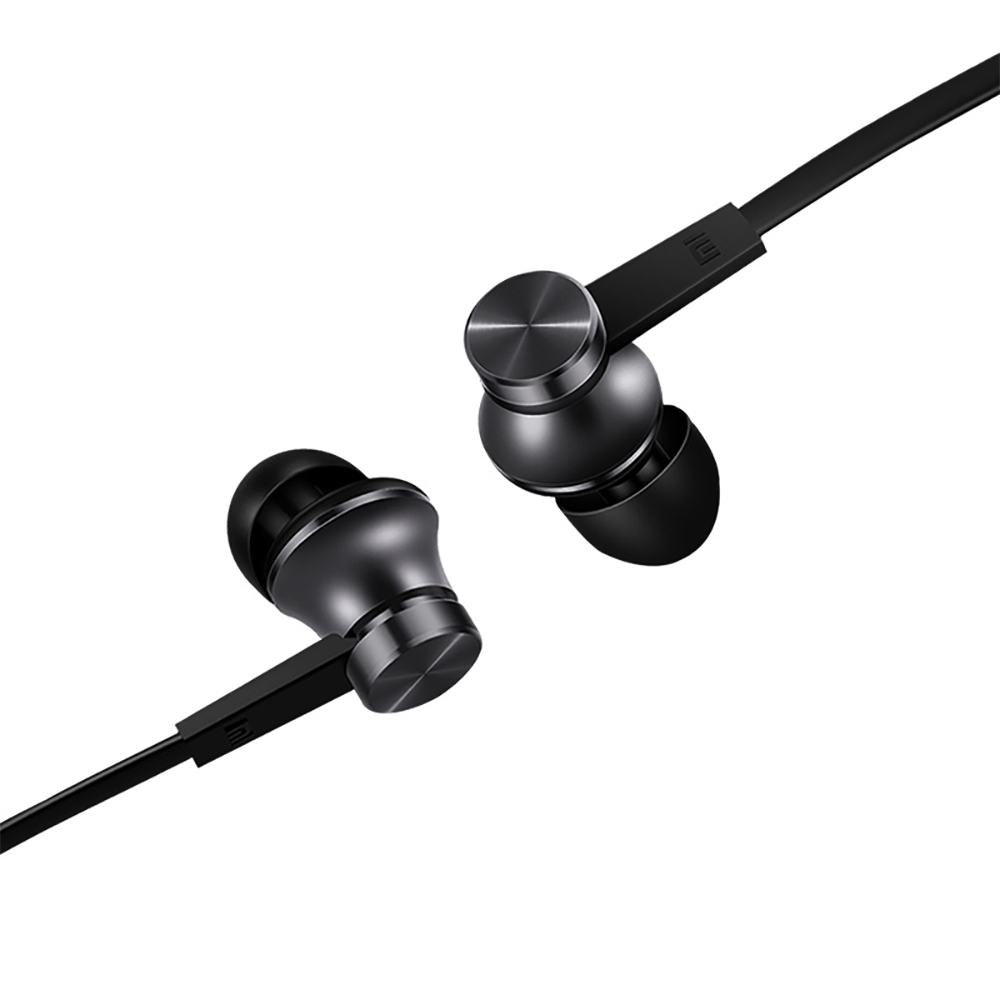 Xiaomi Mi Piston In-Ear Headphones Basic [High Sensitivity Mic & Remote, powerful bass, Replaceable Earbuds] - Compatible with Smartphones/Tablets/PC - Black
