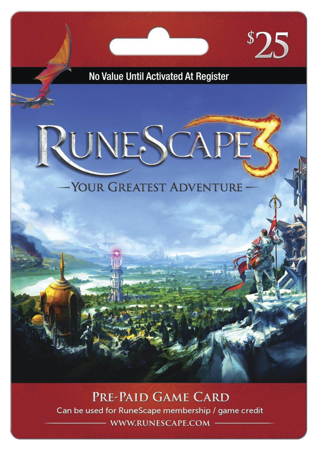 Jagex Runescape eCodes $25 US Dollar (USD) - Email Delivery