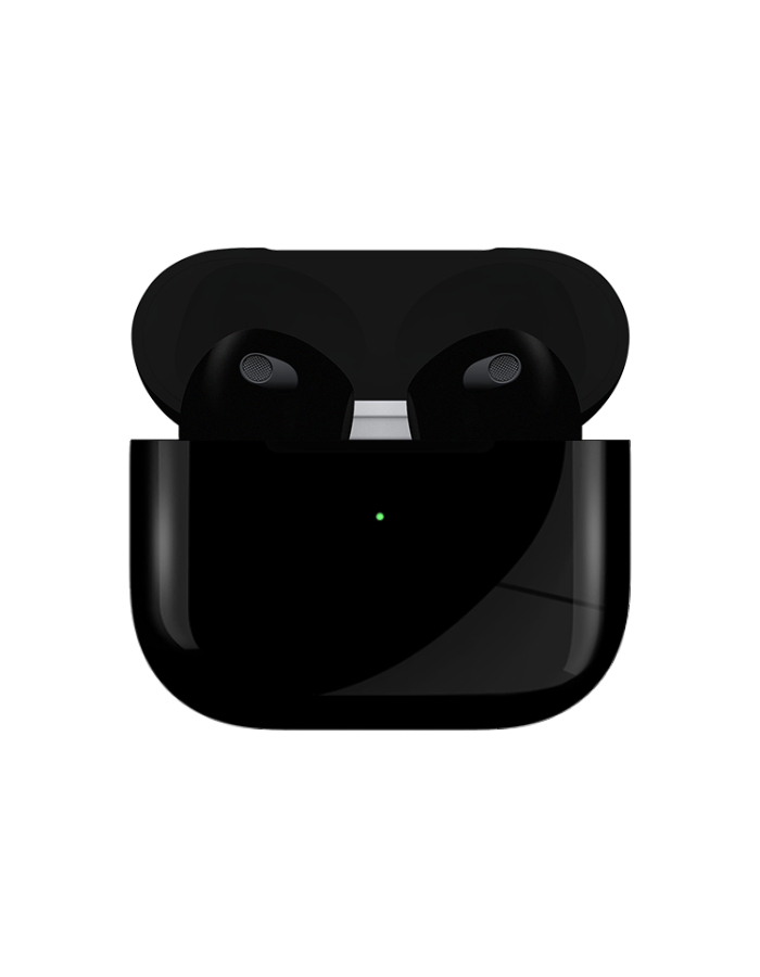 Caviar Customized Airpods 3rd Generation Automotive Grade Scratch Resistant Full Paint Glossy, Jet Black