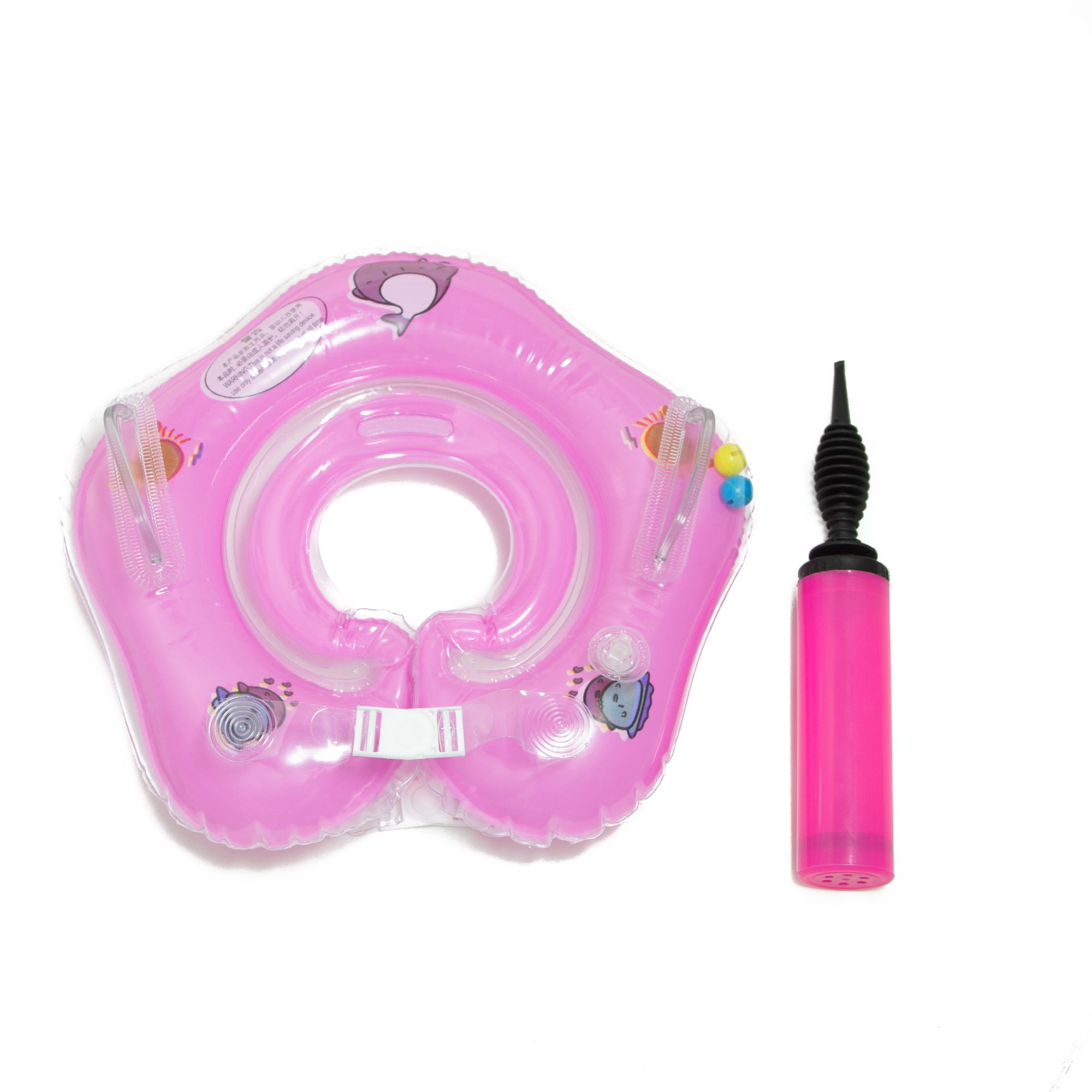 Pikkaboo - Iswimsafe Infant Neck Floater Pink with Inflator