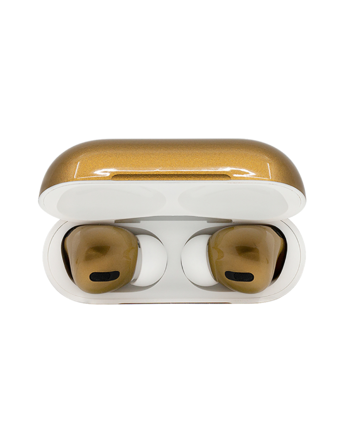 Caviar Customized Airpods Pro (2nd Generation) Automotive Grade Scratch Resistant Paint Glossy Metallic Gold