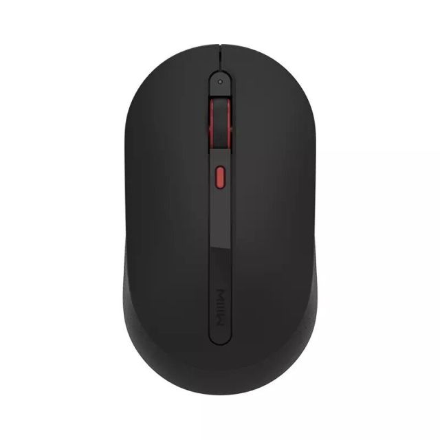 Miiiw Wireless Mouse 800/1200/1600DPI Wireless Silent Mouse Multi-speed DPI Mute Button 2.4GHz Wireless Receiver Silent Mouse - Black