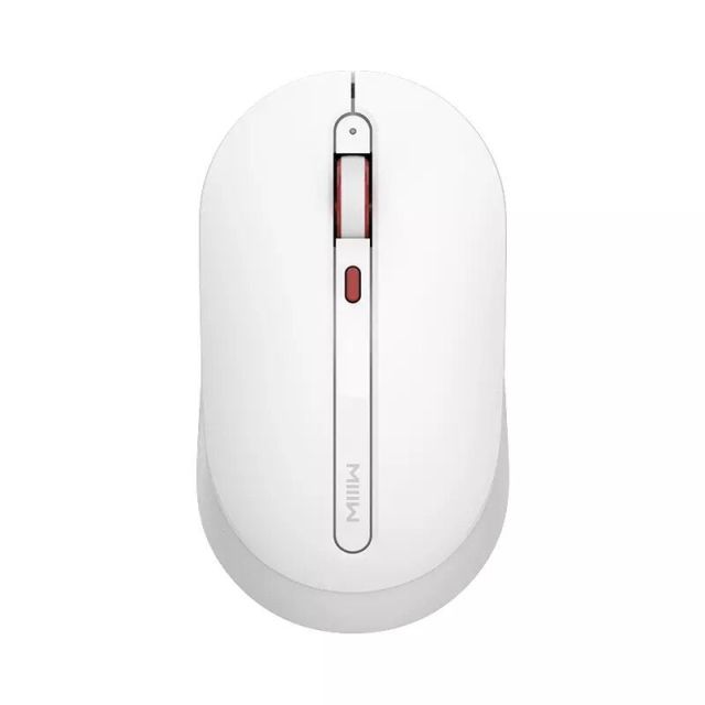 Miiiw Wireless Mouse 800/1200/1600DPI Wireless Silent Mouse Multi-Speed DPI Mute Button 2.4GHz Wireless Receiver Silent Mouse - White