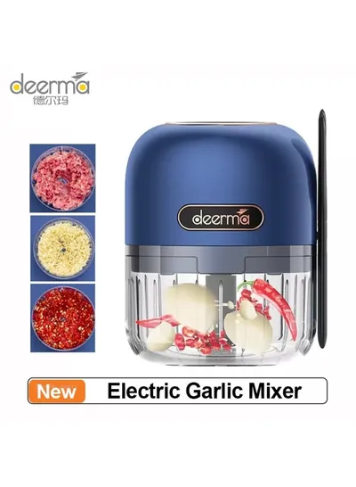 Deerma Wireless Electric Garlic Mixer Blue
