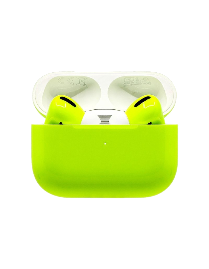 Caviar Customized Airpods Pro (2nd Generation) Automotive Grade Scratch Resistant Paint Glossy Neon Green