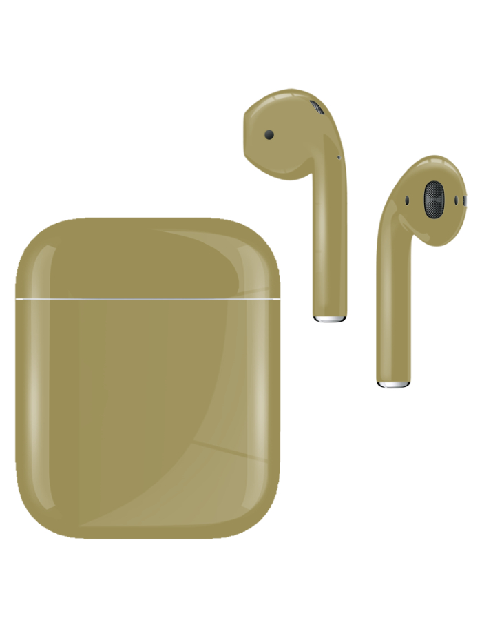 Caviar Customized Airpods 2nd Generation Automotive Grade Scratch Resistant Paint Olive Glossy